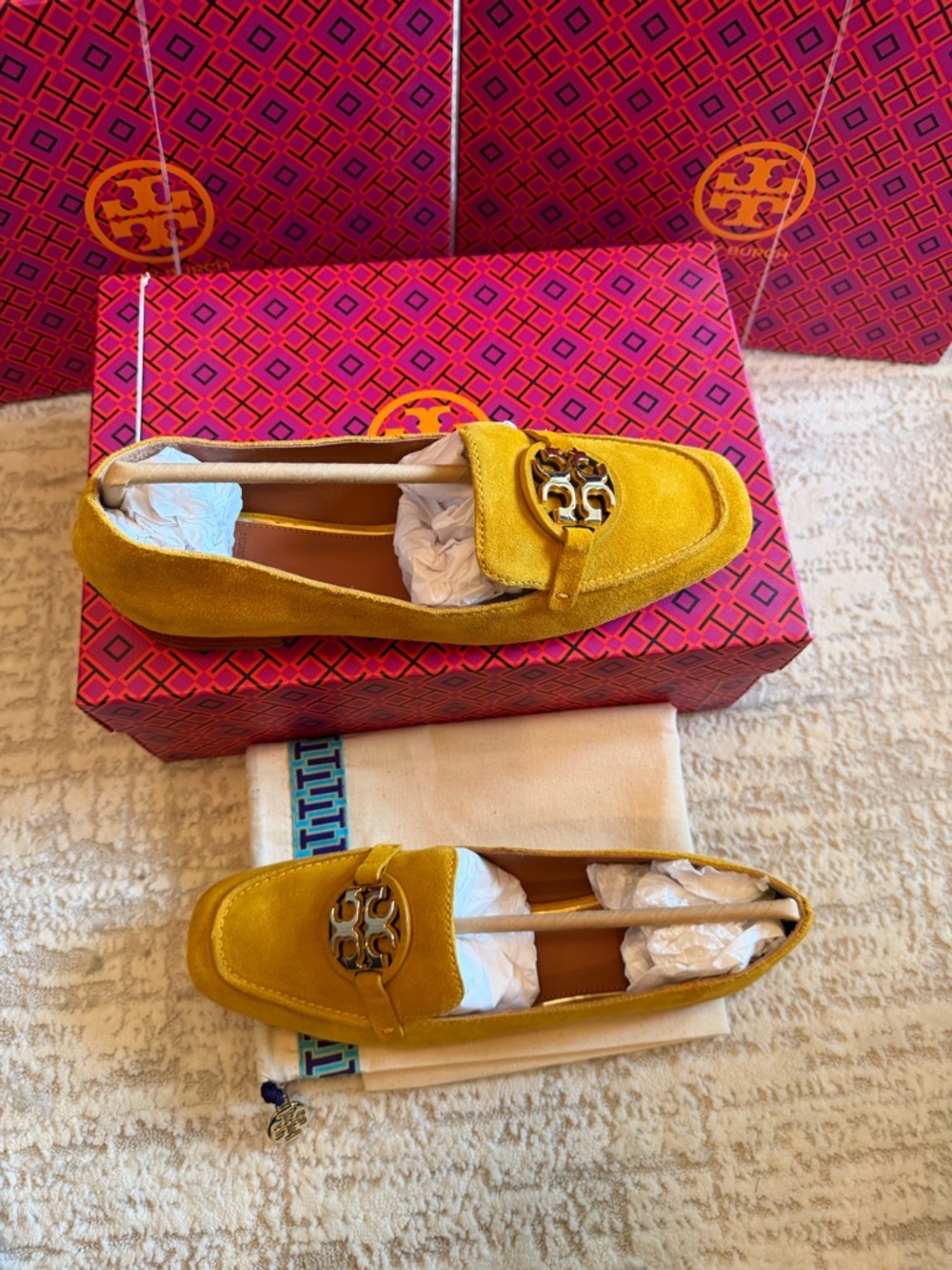 Tory Burch Metal Miller Logo Loafers - Picture 6 of 8